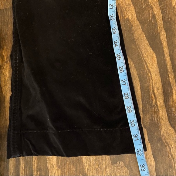 Tory Burch Navy Blue Velvet High Waist Flare - Picture 6 of 8